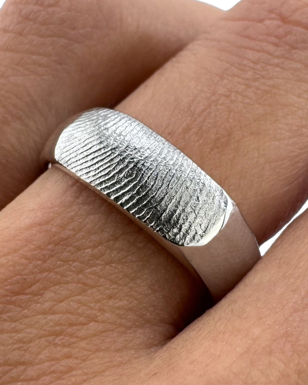 Fingerprint Impression Ring Band