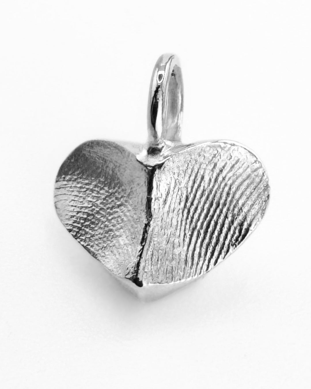 Heart Fingerprint Pendant - Sterling Silver