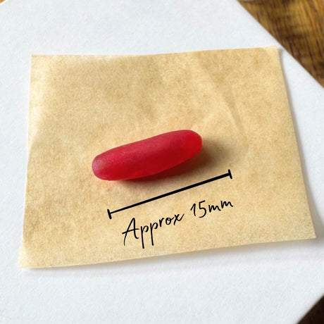 Close up of piece of wax on baking paper