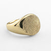 Gold paw print signet ring