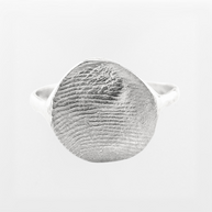 Fingerprint or Pet Print Ring in Sterling Silver or 9ct Gold