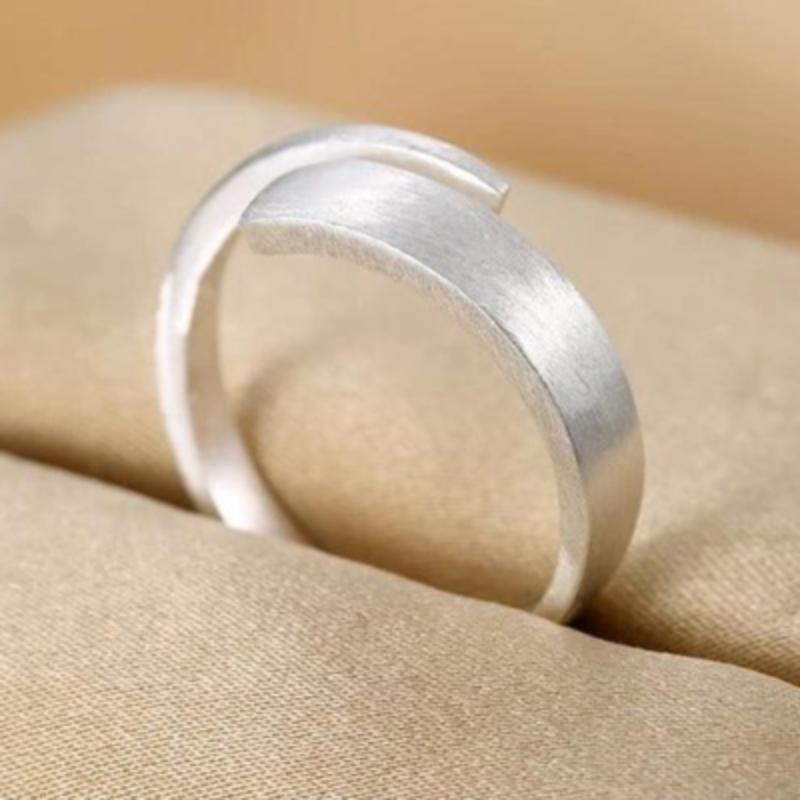 Brushed Sterling Silver Spiral Ring