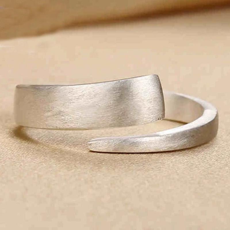 Brushed Sterling Silver Spiral Ring