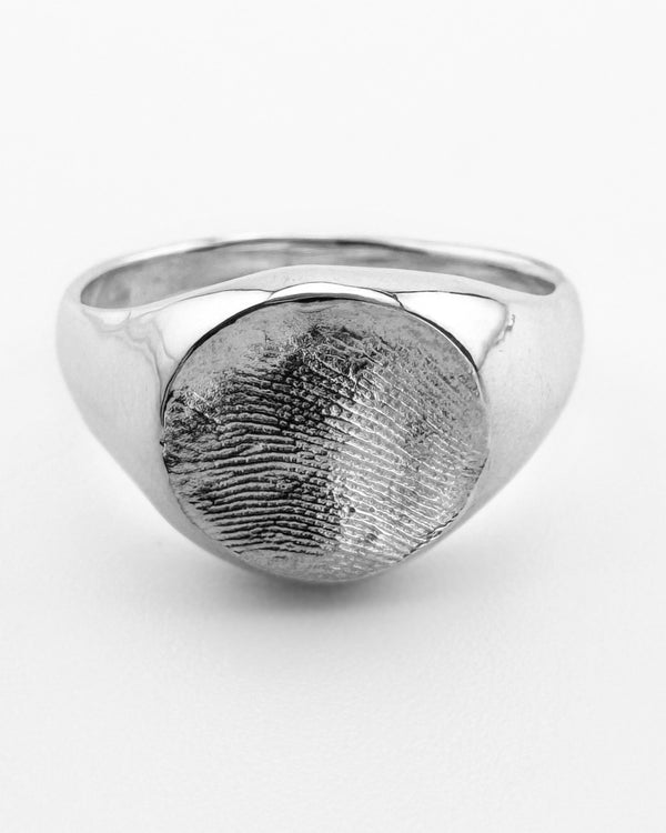 Classic Fingerprint Impression Signet Ring