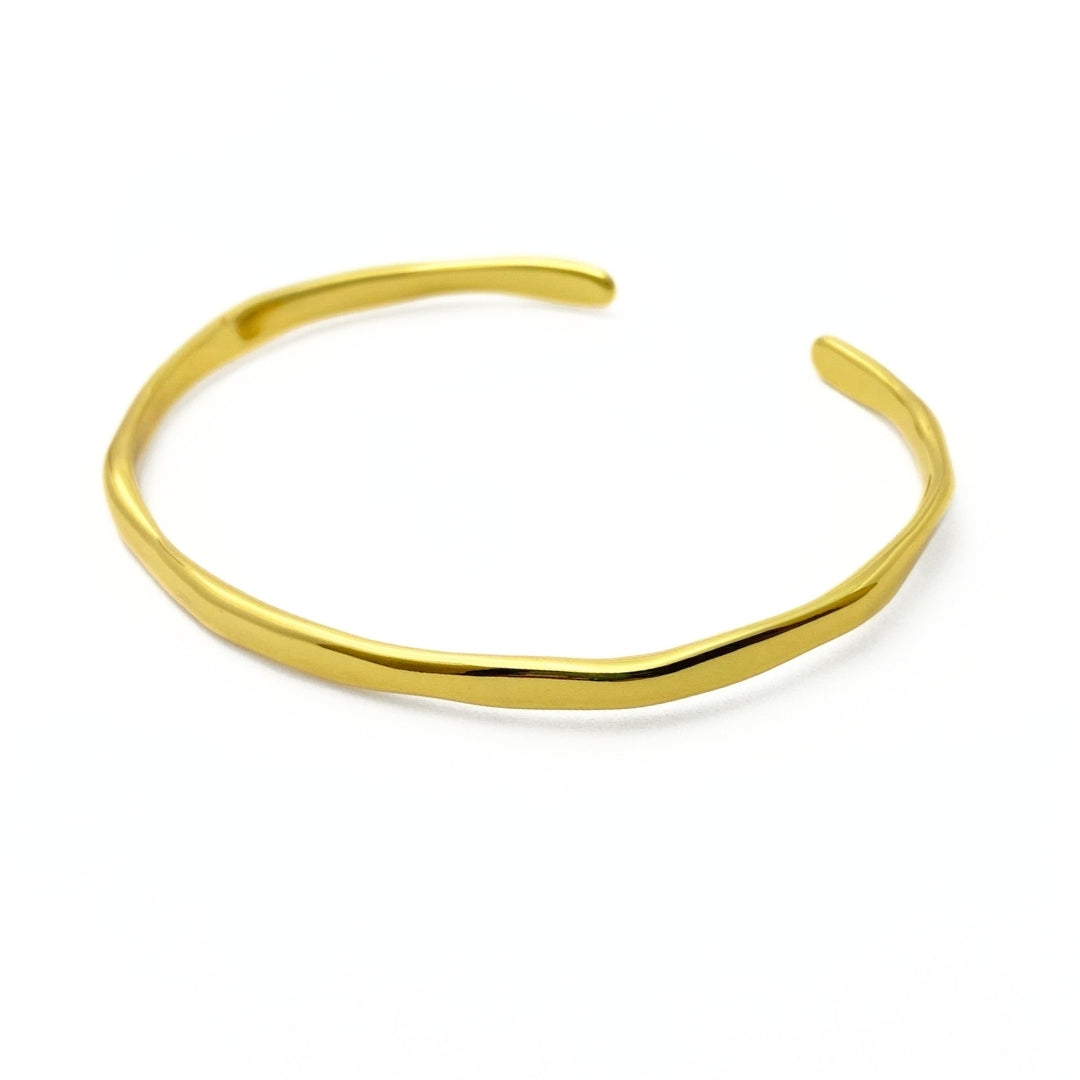 Thin gold irregular shaped bracelet