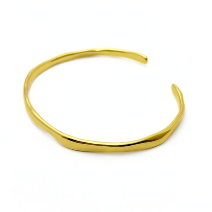 Thin gold irregular shaped bracelet