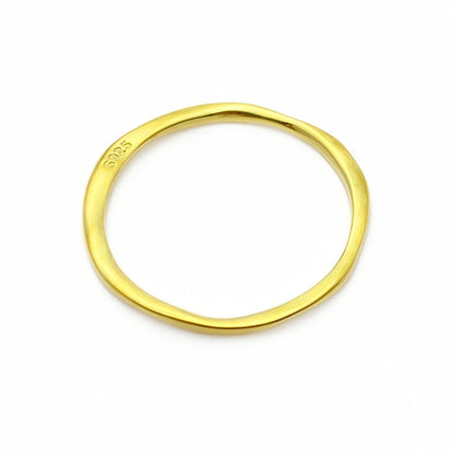 Thin irregular gold band