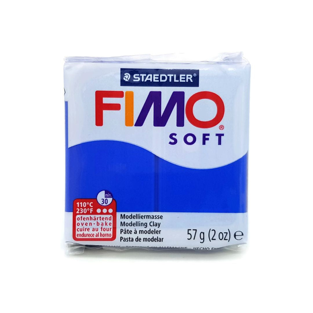 Blue Fimo Clay on white background