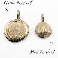 Mini Pet Print Pendant - 9ct Gold