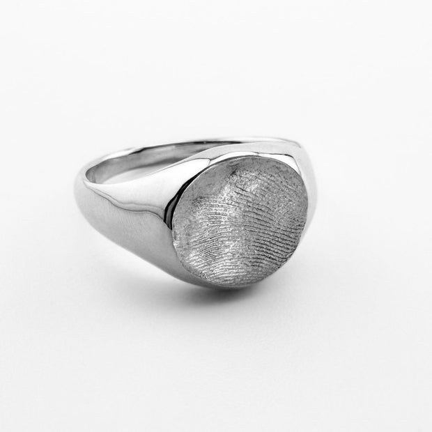 Classic Fingerprint Impression Signet Ring