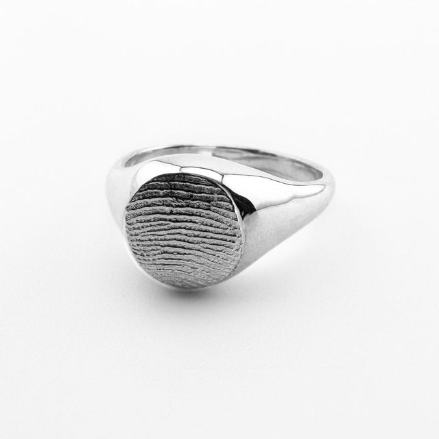 Mini Fingerprint Impression Signet Ring