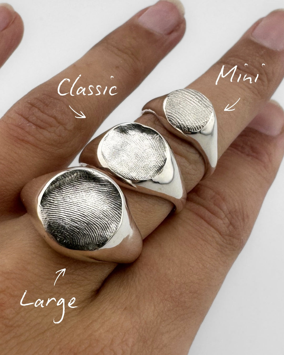 Classic Fingerprint Impression Signet Ring