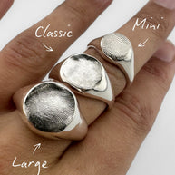 Classic Pet Print Signet Ring - Sterling Silver