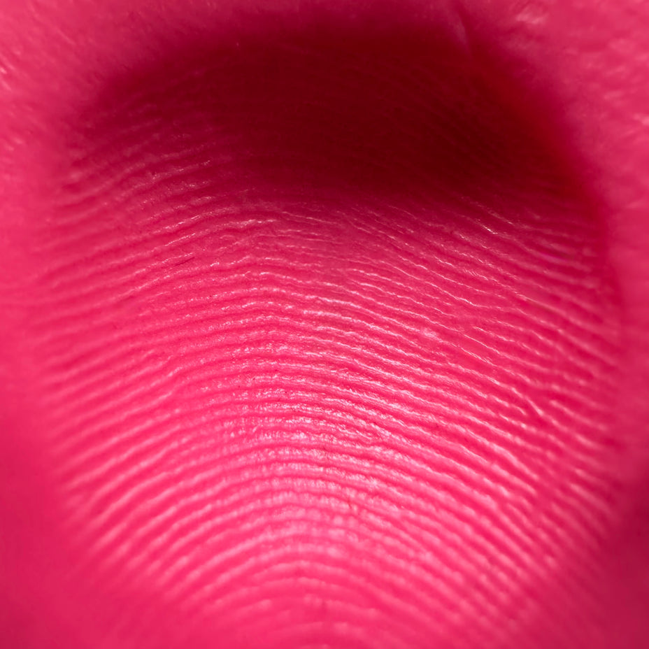 Fingerprint impression in pink silicone