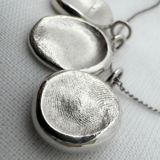 Sterling silver fingerprint necklaces