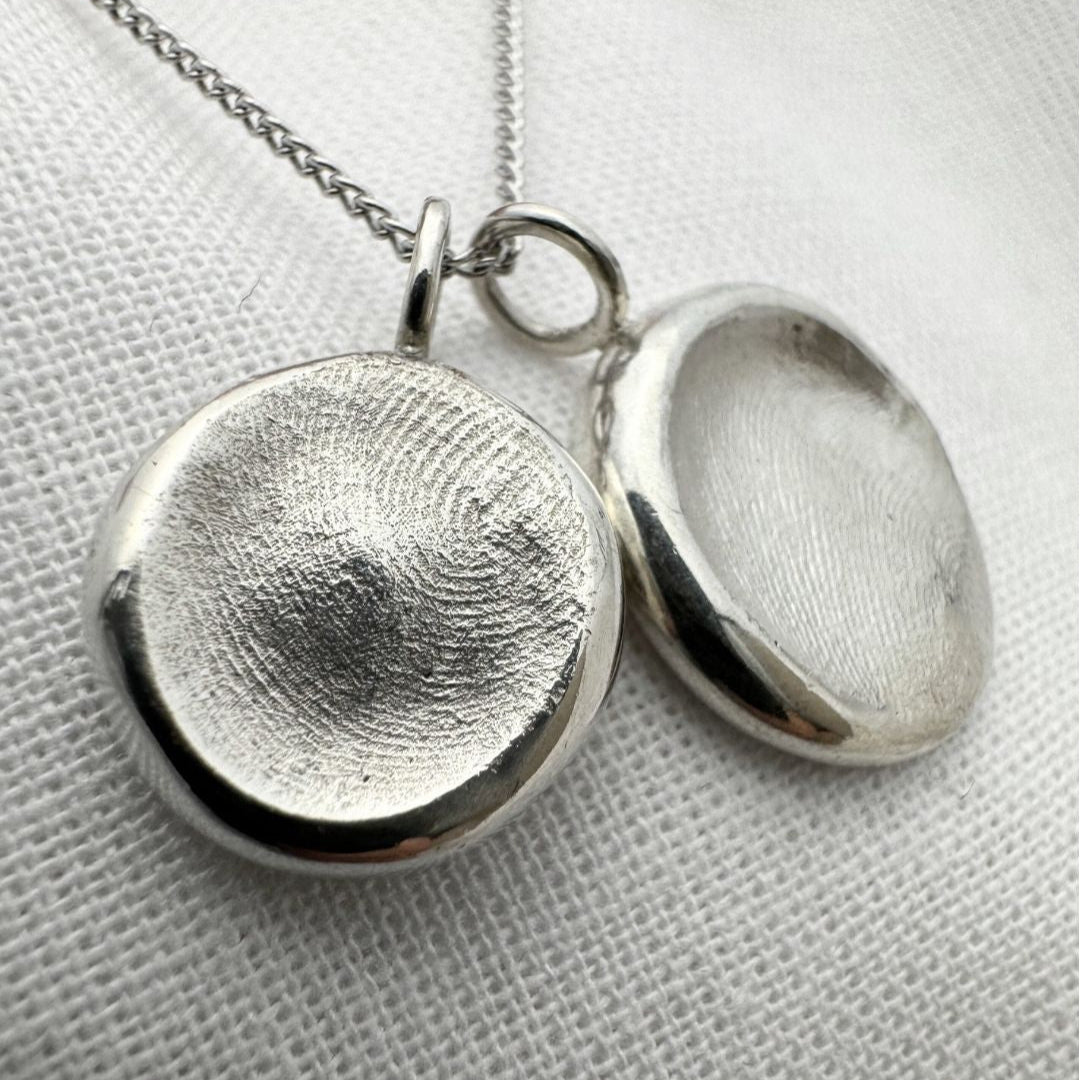 Sterling silver fingerprint necklaces