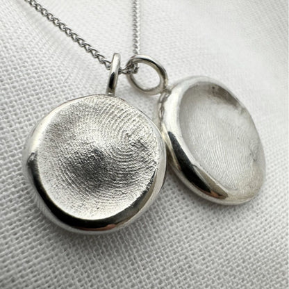 Sterling silver fingerprint necklaces