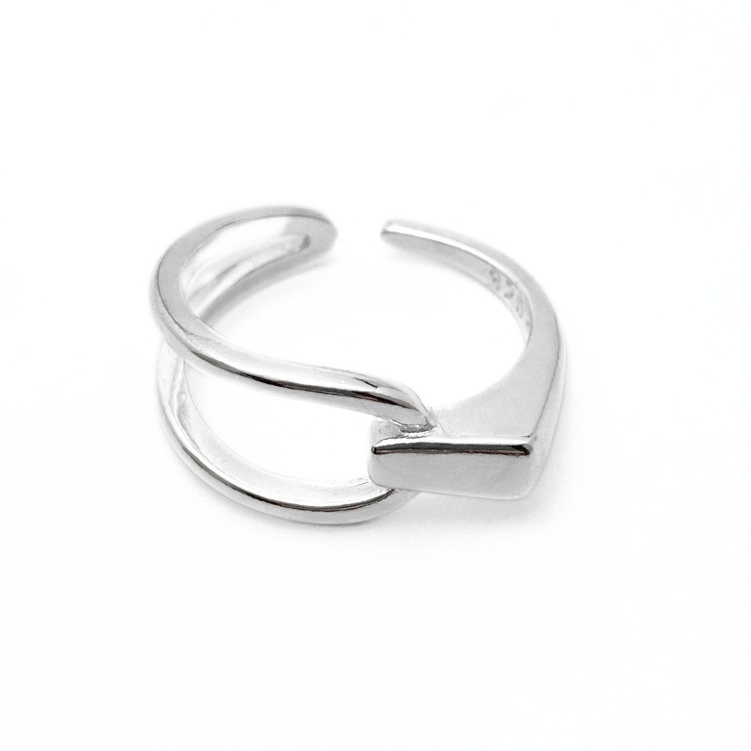 Sterling silver loop ring