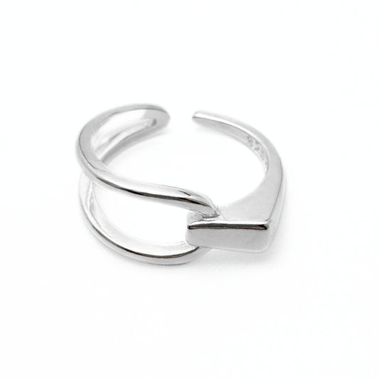 Sterling silver loop ring