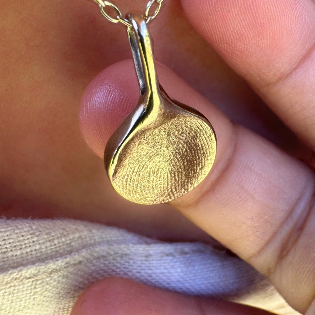 Fingerprint Impression Pendant in 9ct Gold