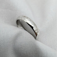 Sterling silver hammered ring