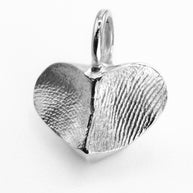 Heart Fingerprint Pendant - Sterling Silver