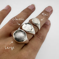Large Pet Print Impression Signet Ring