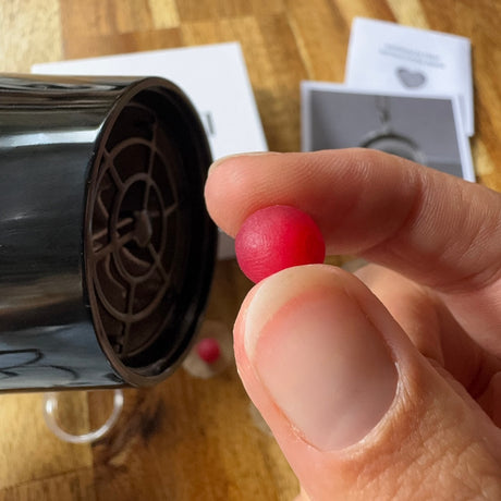 Warming wax ball with hair dryer