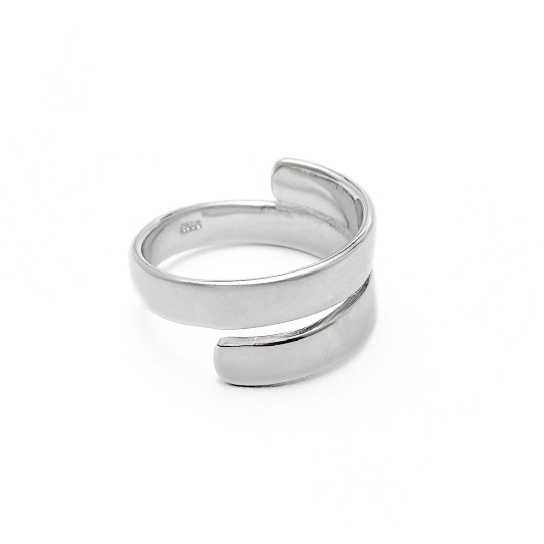 Sterling silver spiral ring