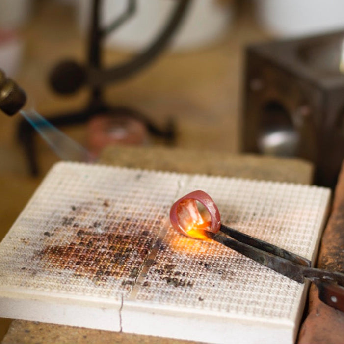 Hand soldering a ring