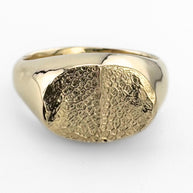 Large Oval Pet Print Impression Signet Ring