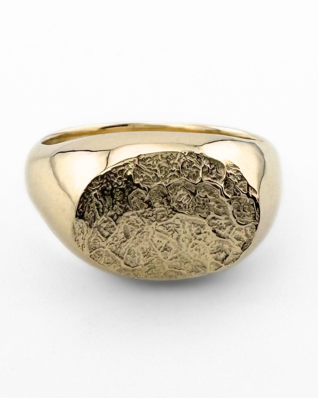 Large Oval Pet Print Impression Signet Ring