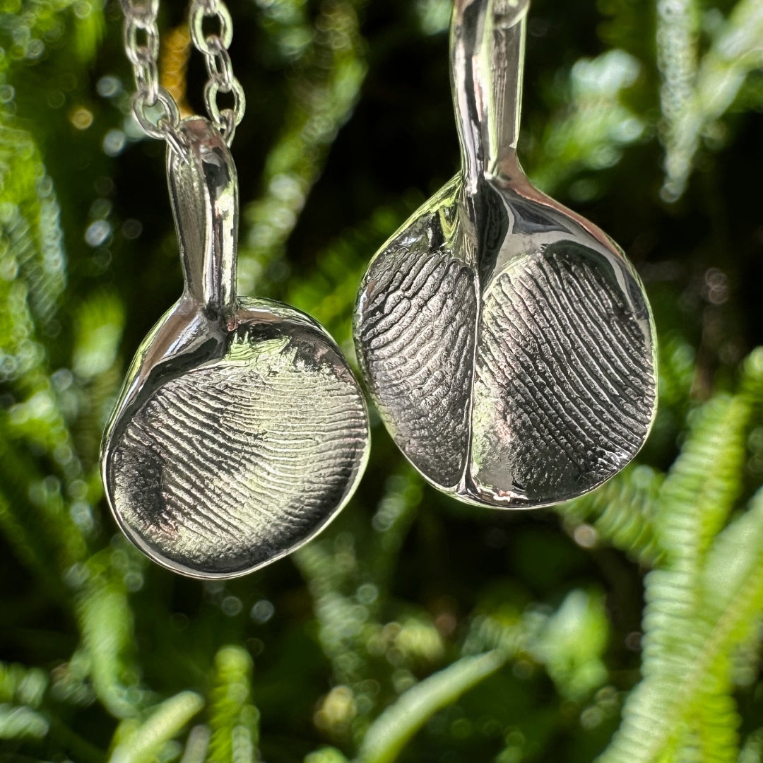 Fingerprint Impression Pendant in Sterling Silver