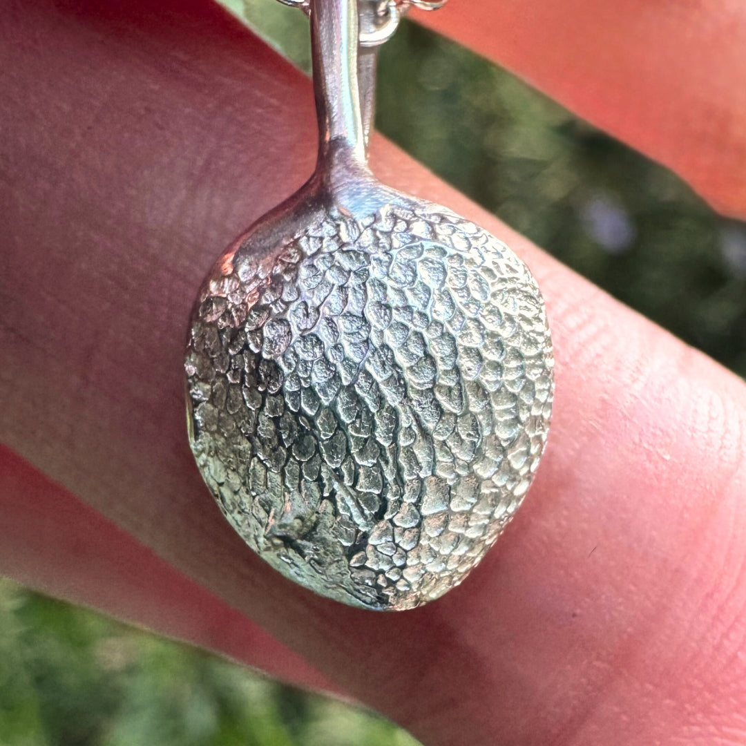 Pet Print Impression Pendant in Sterling Silver
