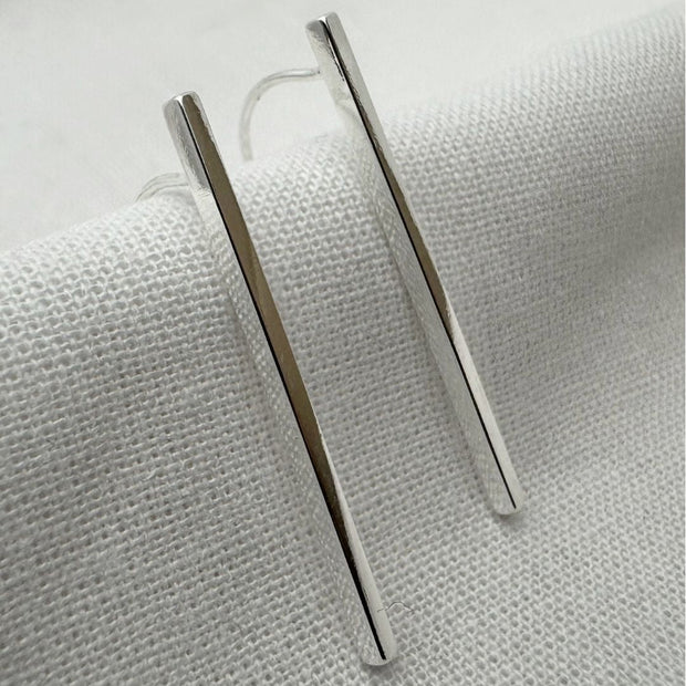 Longline silver earrings