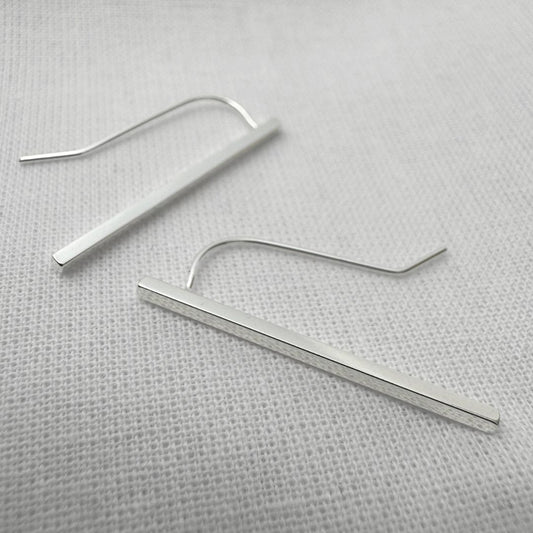 Longline silver earrings