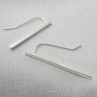 Longline silver earrings
