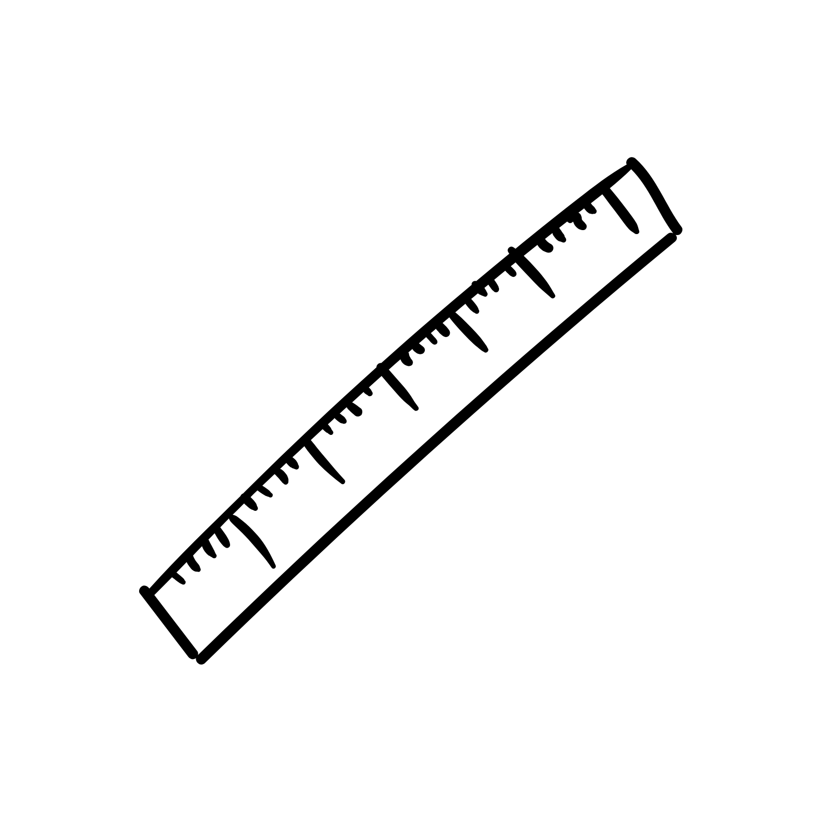 Measurements Icon in Black on Transparent Background