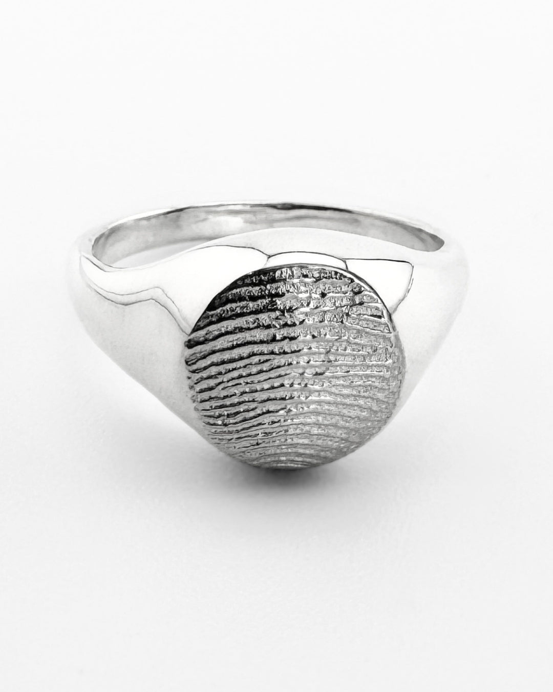 Mini Fingerprint Impression Signet Ring