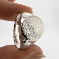 Large Pet Print Impression Signet Ring