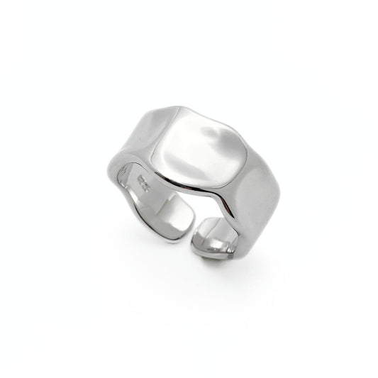 Thick sterling silver cuff ring