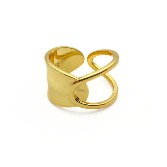 Gold cuff ring