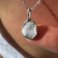 Fingerprint Impression Pendant in Sterling Silver