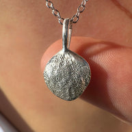 Pet Print Impression Pendant in Sterling Silver