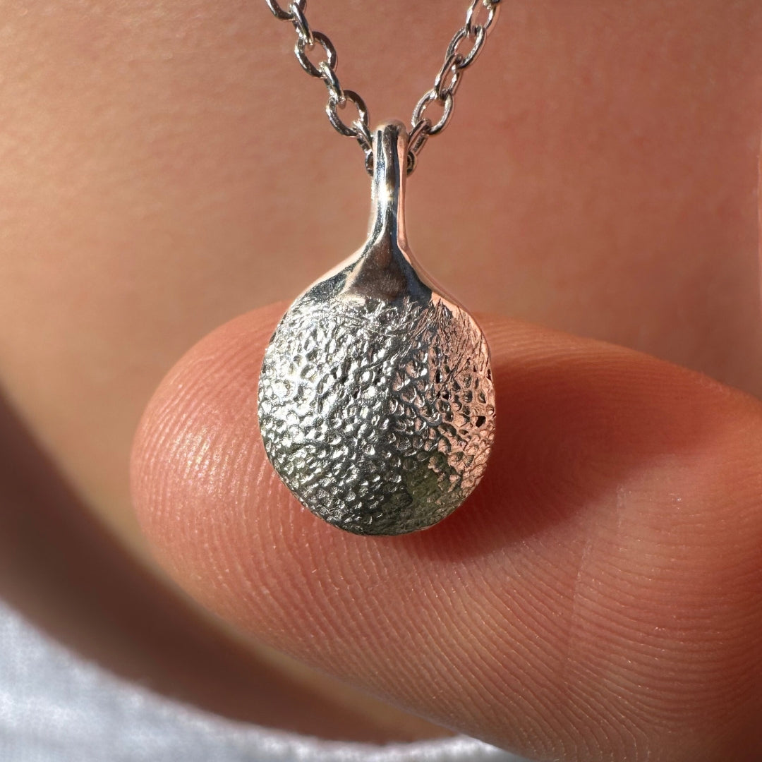 Pet Print Impression Pendant in Sterling Silver