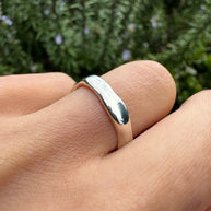 Sterling silver wave ring