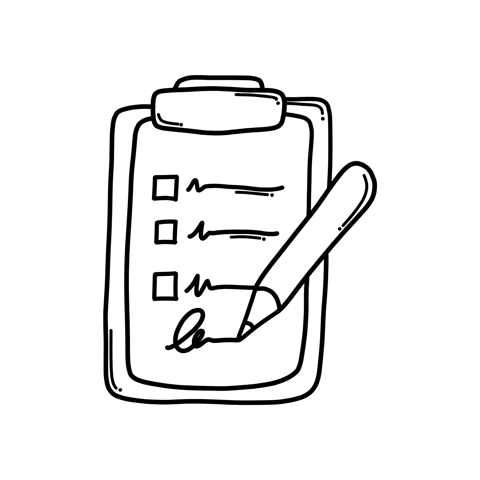 Terms Icon in Black on Transparent Background