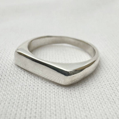 Thin Signet Ring in Sterling Silver or 9ct Gold
