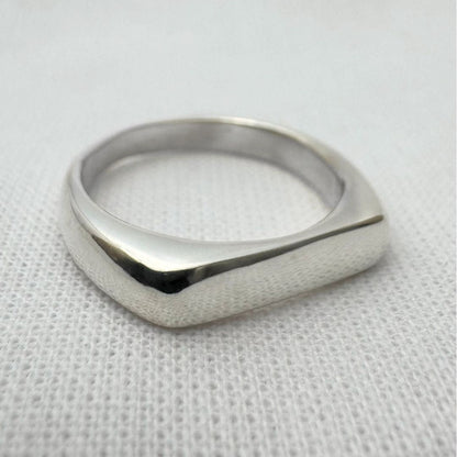 Thin Signet Ring in Sterling Silver or 9ct Gold