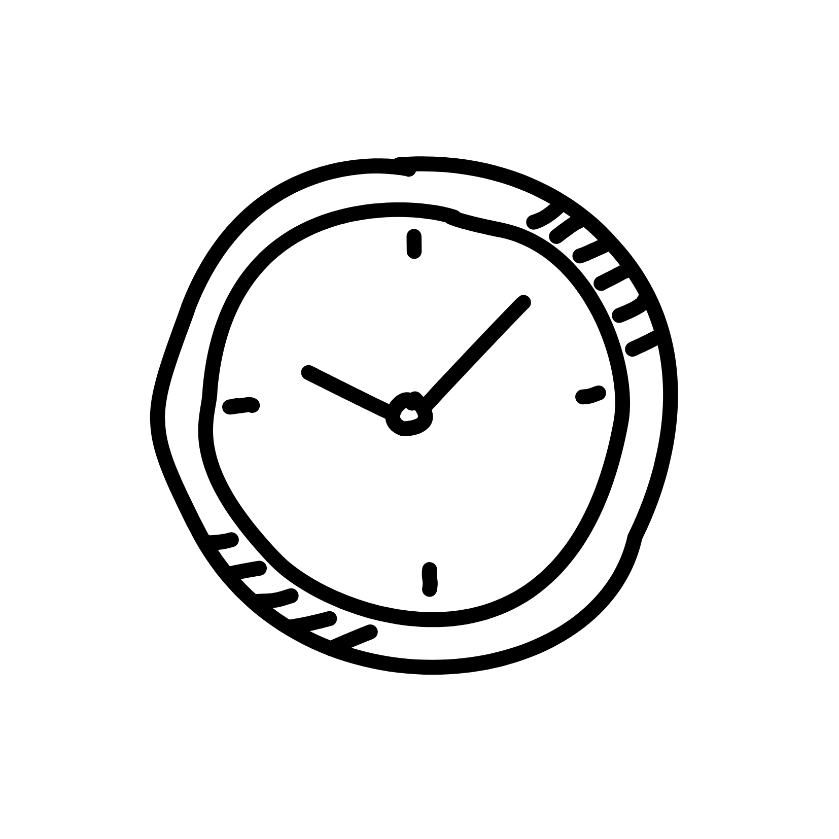 Timeframe Icon in Black on Transparent Background